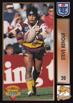 1994 Dynamic Rugby League Series 1 #20 Steve Renouf Front
